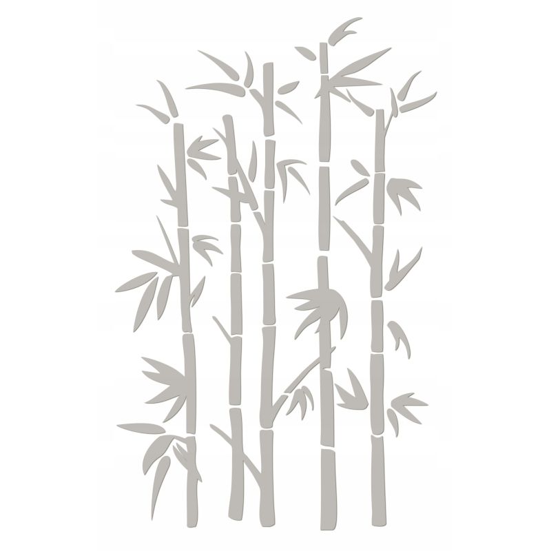 Naklejka welurowa dekoracja na ścianę Bambus NW 42.70-01P Szary