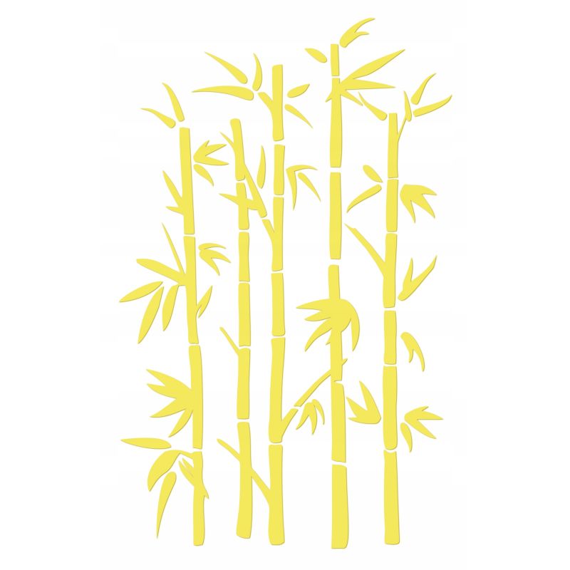 Naklejka welurowa dekoracja na ścianę Bambus NW 42.70-01P Żółty