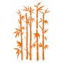 Naklejka welurowa dekoracja na ścianę Bambus NW 42.70-01P Pomarańczowy