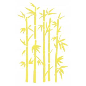 Naklejka welurowa dekoracja na ścianę Bambus NW 42.70-01L Żółty