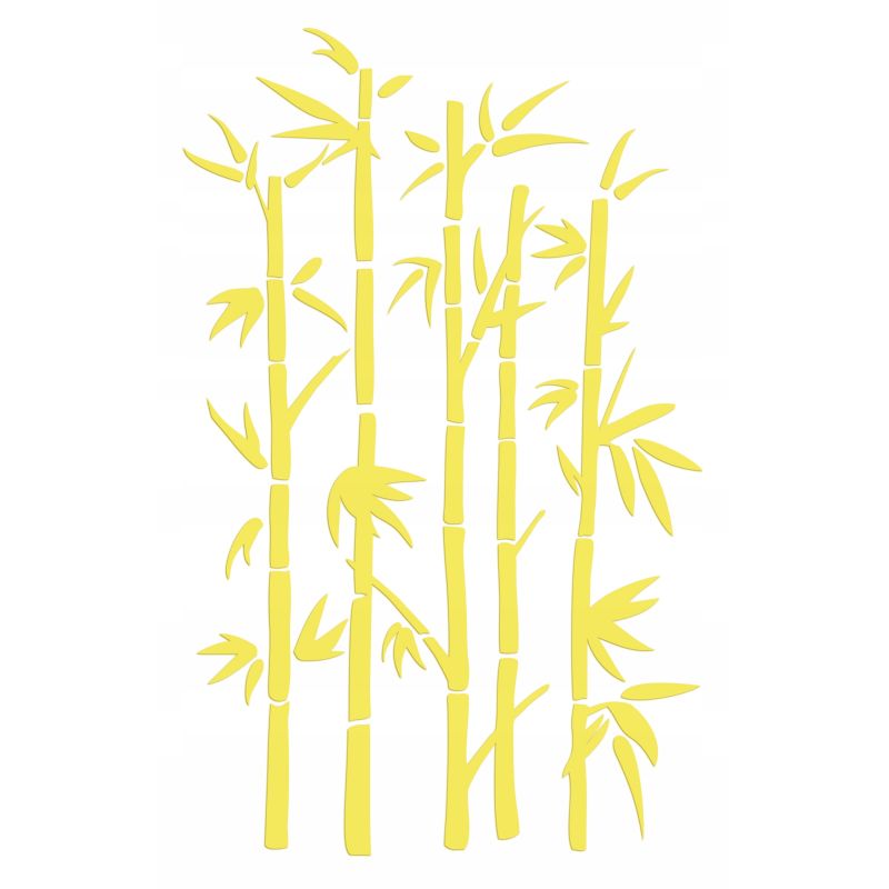 Naklejka welurowa dekoracja na ścianę Bambus NW 42.70-01L Żółty