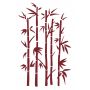 Naklejka welurowa dekoracja na ścianę Bambus NW 42.70-01L Bordowy