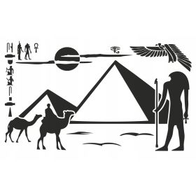 Naklejka welurowa dekoracyjna na ścianę Egipt Piramidy NW 42.70-05 Czarny