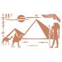 Naklejka welurowa dekoracyjna na ścianę Egipt Piramidy NW 42.70-05 Beżowy