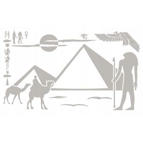 Naklejka welurowa dekoracyjna na ścianę Egipt Piramidy NW 42.70-05 Szary