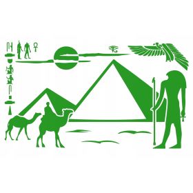 Naklejka welurowa dekoracyjna na ścianę Egipt Piramidy NW 42.70-05 Zielony