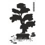 Naklejka welurowa dekoracja na ścianę Bonsai NW 42.70-03 Czarny