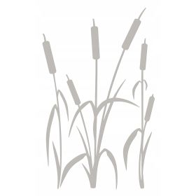 Naklejka welurowa dekoracyjna na ścianę Tatarak NW 42.70-15P szary