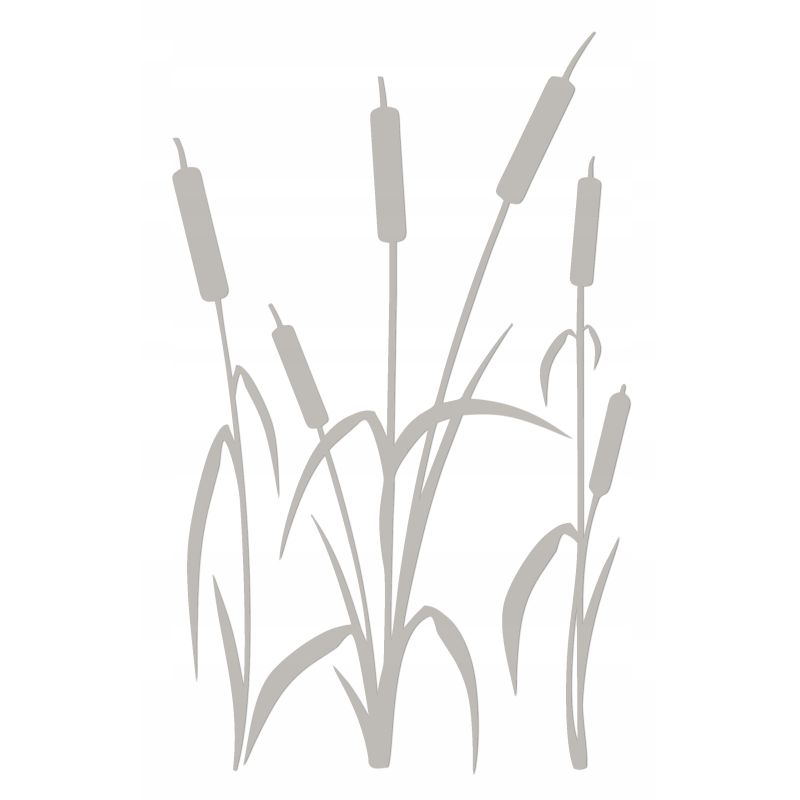 Naklejka welurowa dekoracyjna na ścianę Tatarak NW 42.70-15P szary