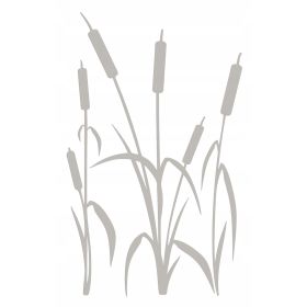 Naklejka welurowa dekoracyjna na ścianę Tatarak NW 42.70-15L szary