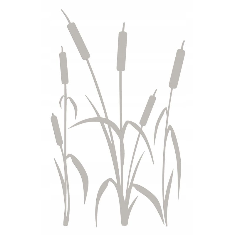 Naklejka welurowa dekoracyjna na ścianę Tatarak NW 42.70-15L szary