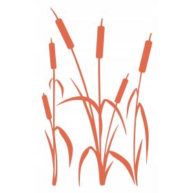 Naklejka welurowa dekoracyjna na ścianę Tatarak NW 42.70-15L brzoskwiniowy