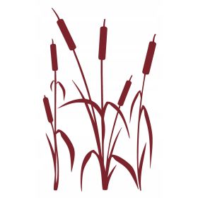 Naklejka welurowa dekoracyjna na ścianę Tatarak NW 42.70-15L bordowy