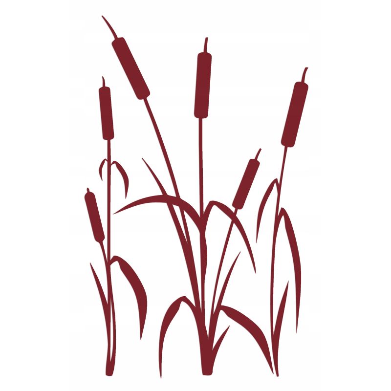 Naklejka welurowa dekoracyjna na ścianę Tatarak NW 42.70-15L bordowy