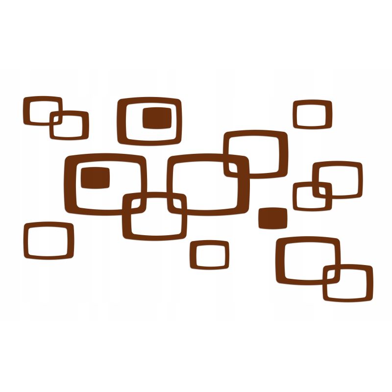 Naklejka welurowa dekoracyjna na ścianę Poduszka NW 42.70-13 brązowy