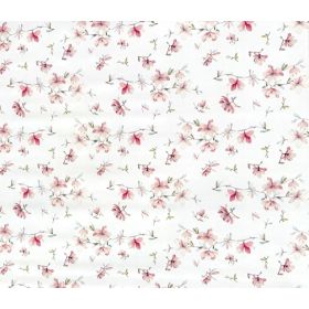 OBRUS CERATA GRUBA NA METRY ŁĄCZKA W RÓŻOWE KWIATKI