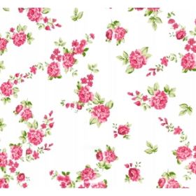 OBRUS CERATA GRUBA NA METRY BIAŁA W CZERWONO RÓŻOWE RÓŻE