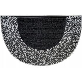 Wycieraczka 40x70 antypoślizgowa kokosowa gumowa PÓŁOKRĄGŁA kamienie