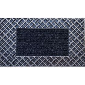Wycieraczka 45x70 antypoślizgowa kokosowa gumowa wzór romby czarna