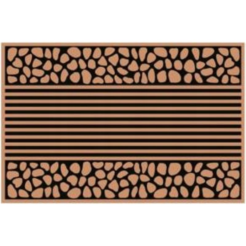 Wycieraczka 45x70 antypoślizgowa gumowa brązowe kamienie