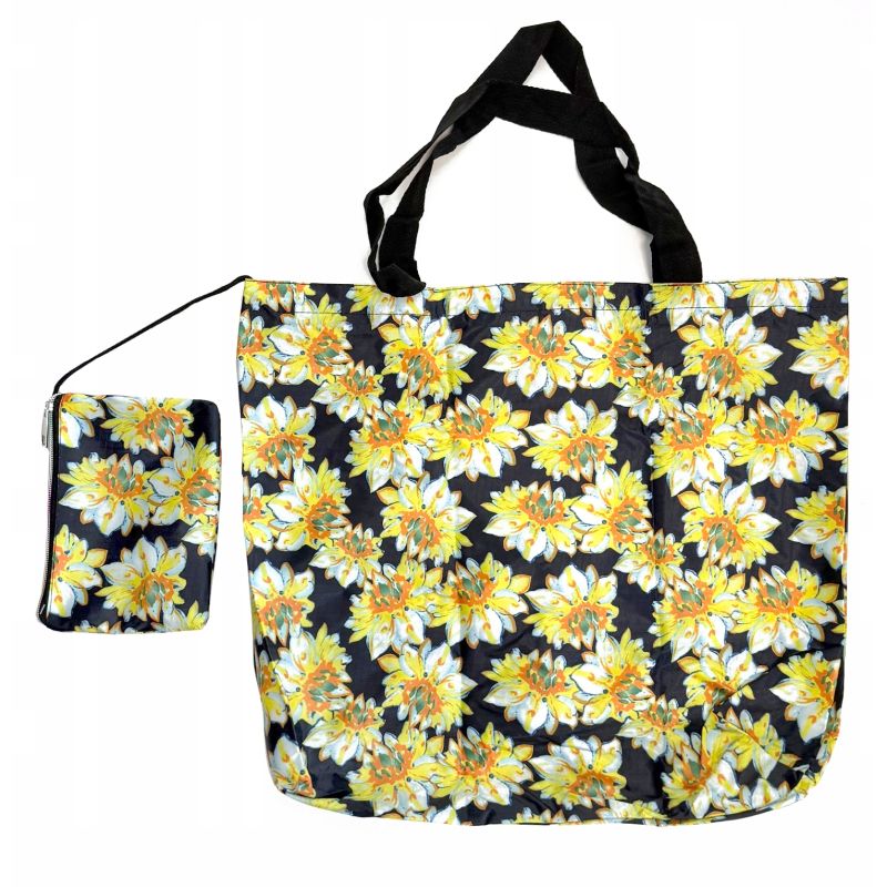 TORBA PORTFEL MAX SKŁADANA EKO ZAKUPY Żółte Kwiaty