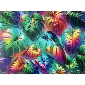 PODKŁADKA MATA LAMINOWANA NA STÓŁ KOLOROWE LIŚCIE MONSTERY