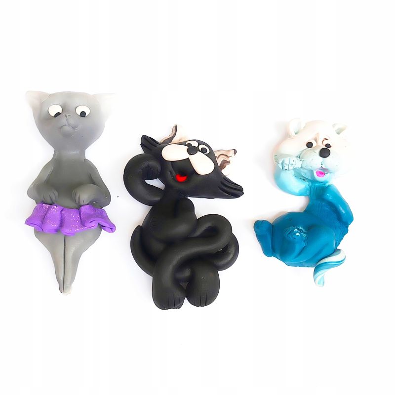 MAGNES DEKORACYJNY NA LODÓWKĘ PIESKI I KOTKI Dekoracja Ozdoba Prezent