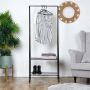 Stojący Wieszak na ubrania buty torebki metalowy czarny 153 cm