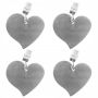 Klipsy do obrusu stalowe obciążniki ozdobne 4 szt serca nierdzewne
