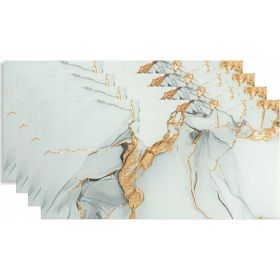 Panel dekoracyjny samoprzylepny 60x30cm SZARY MARMUR ZŁOTO PŁYTKI 4 sztuki