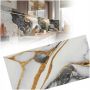 Panel dekoracyjny samoprzylepny w rolce 280x60cm JASNY MARMUR SZARY ZŁOTY
