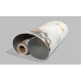 Panel dekoracyjny samoprzylepny w rolce 280x60cm JASNY MARMUR SZARY ZŁOTY