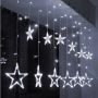 Kurtyna Świetlna LED Gwiazdki 120 LED - Zimne Światło, 4,7 m - Wtyczka EU