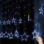 Kurtyna Świetlna LED Gwiazdki 120 LED - Zimne Światło, 4,7 m - Wtyczka EU