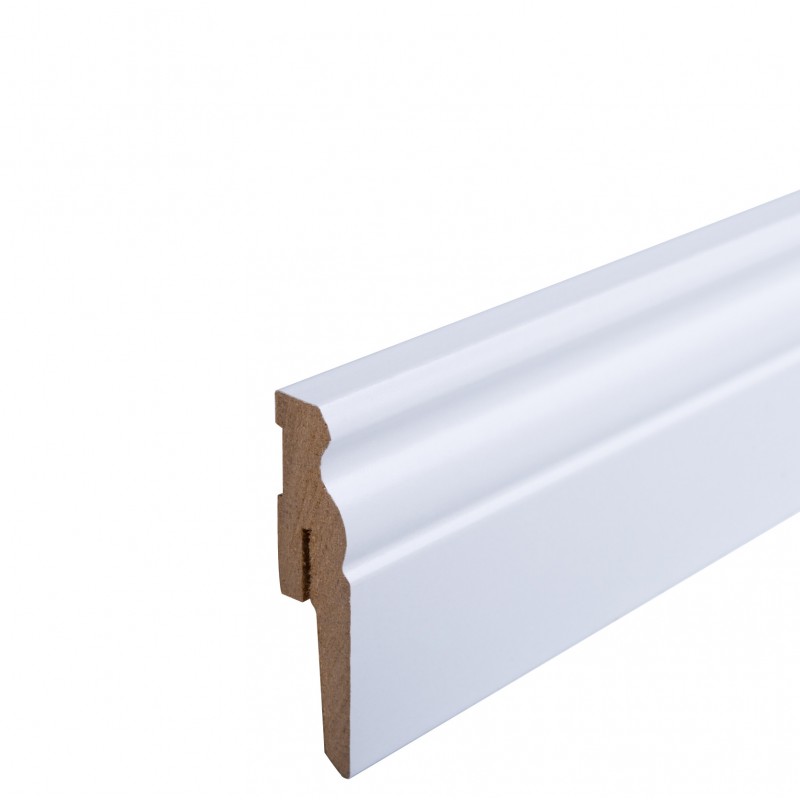 LISTWA PRZYPODŁOGOWA MDF 6 RYFEL BIAŁA