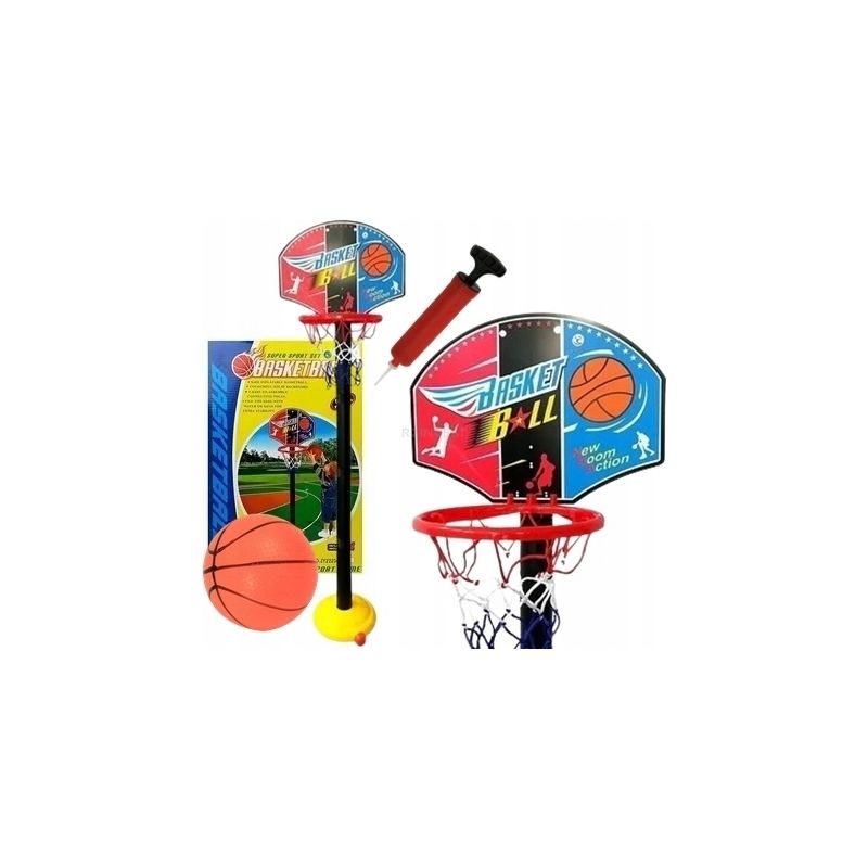 Kosz do Koszykówki 115 cm regulowany zestaw tablica z piłką i pompką