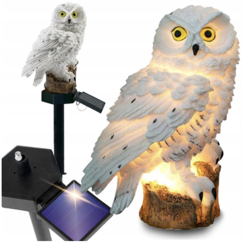 Lampa Ogrodowa LED solarna sowa wodoodporna z czujnikiem zmierzchu