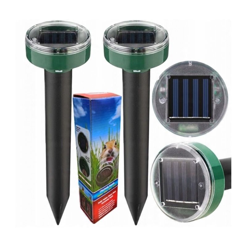 Odstraszacz kretów solarny okrągły komplet 2 sztuki