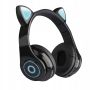 Słuchawki bezprzewodowe bluetooth nauszne kocie uszka LED B39