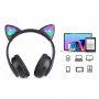 Słuchawki bezprzewodowe bluetooth nauszne kocie uszka LED B39