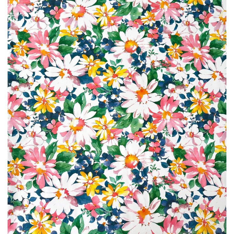 OBRUS CERATA GRUBA NA METRY Kolorowe KWIATY STOKROTKI