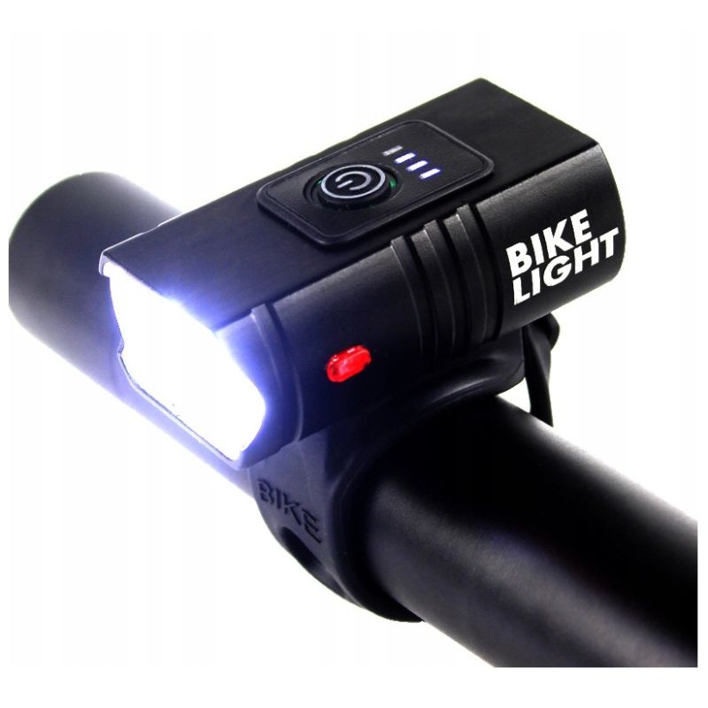 Zestaw lamp rowerowych przód+tył LED 1000 lm AKUMULATOR USB