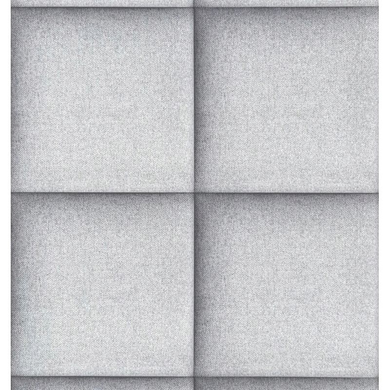 Tapeta A60103 Tapicerowane pikowane PODUCHY pufy 3D SZARE geometria Fliz