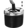 Antyzapachowa metalowa czarna popielniczka obrotowa