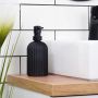 Szklany Elegancki Dozownik do mydła w płynie Czarny 400 ml