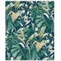 TAPETA A58502 Malowane liście tropikalna zielony turkusowy Fliz