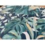 TAPETA A58502 Malowane liście tropikalna zielony turkusowy Fliz