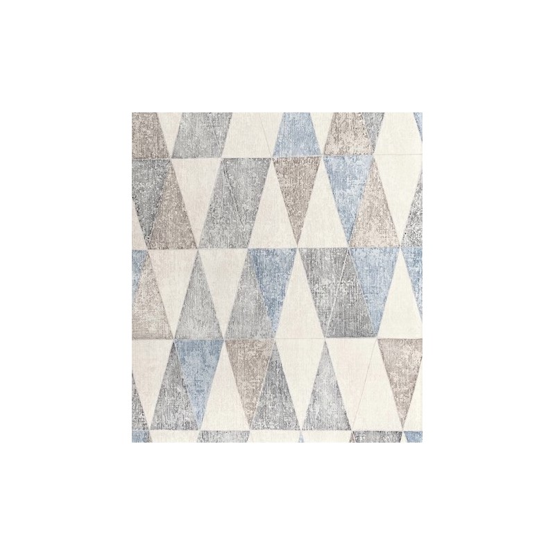 Tapeta 92702 pastelowe trójkąty szare błękit fliz