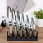 Stojak na POKRYWKI TALERZE organizer kuchenny czarny 28x15x9 cm