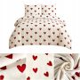 Pościel 220x200 + 2 poszewki 70x80 CZERWONE SERCA 3cz